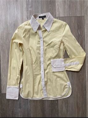 Express Design Studio Sz XS Pinstripe Button Up